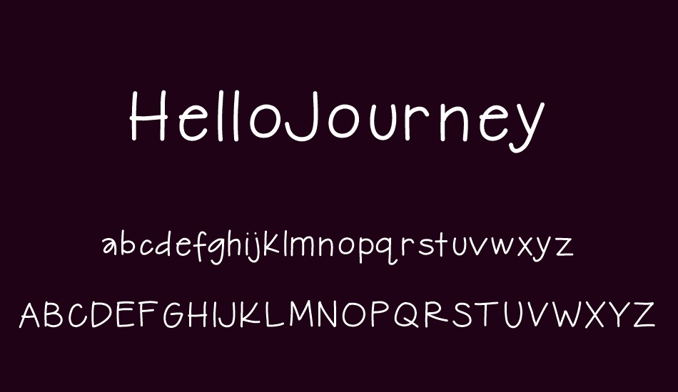 HelloJourney font