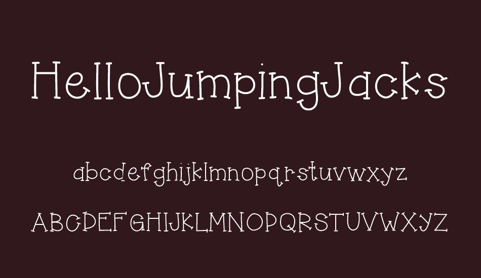 HelloJumpingJacks font
