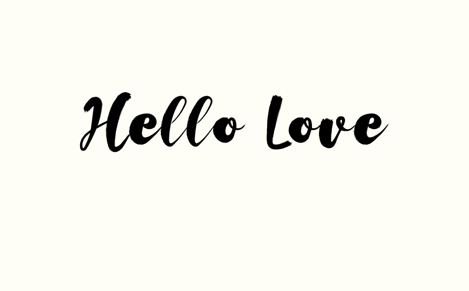 Hello Love font big