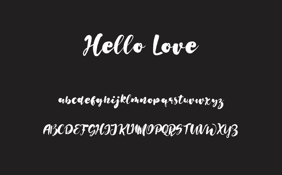 Hello Love font