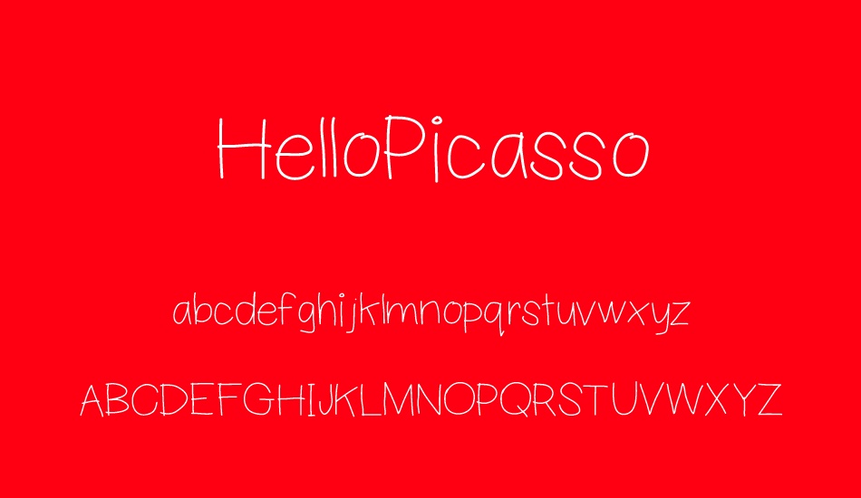 HelloPicasso font