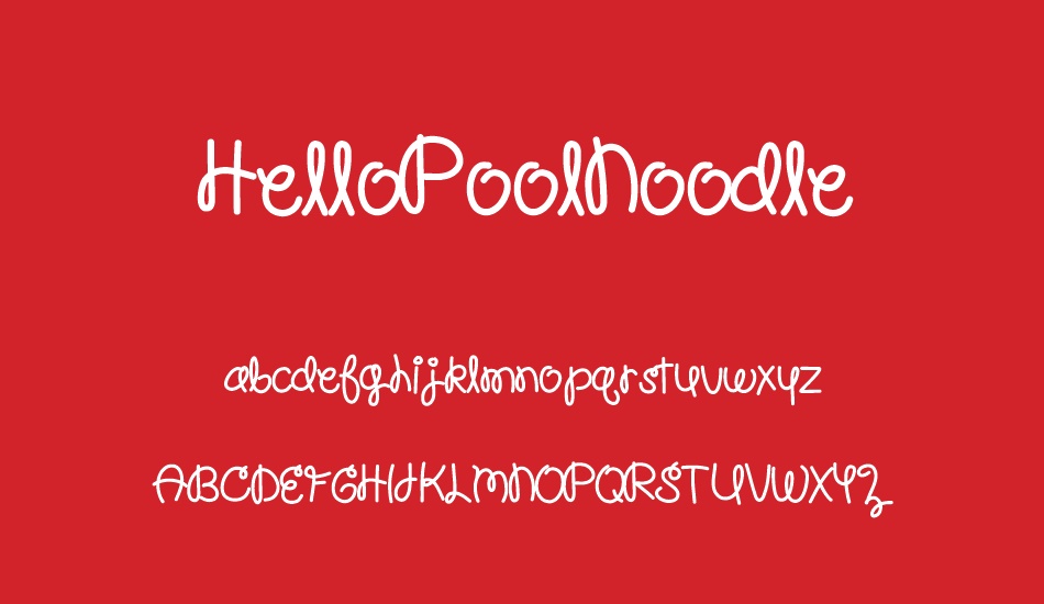 HelloPoolNoodle font