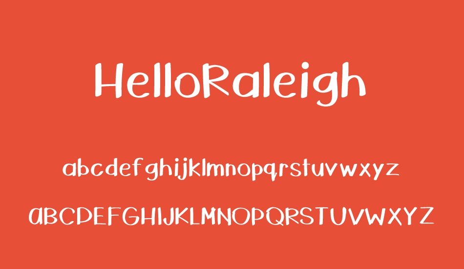 HelloRaleigh font