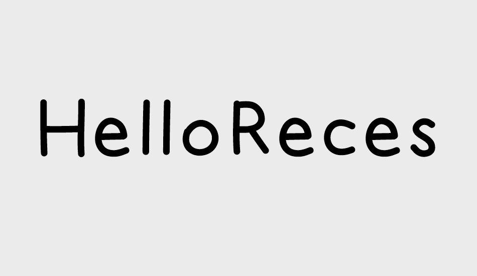 HelloRecess font big