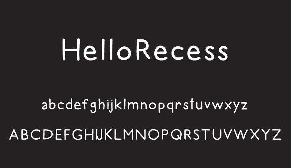 HelloRecess font