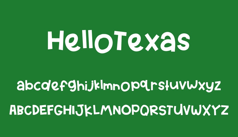 HelloTexas font