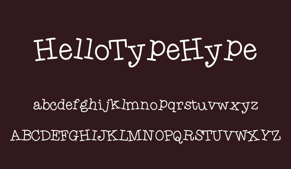 HelloTypeHype font