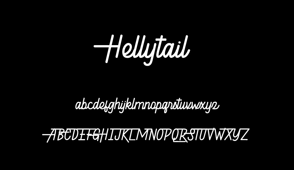 Hellytail font