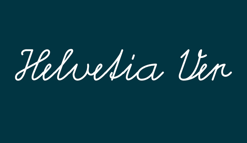 Helvetia Verbundene font big