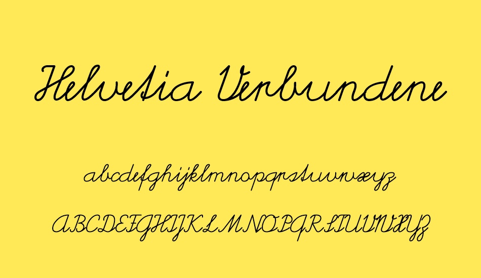 Helvetia Verbundene font