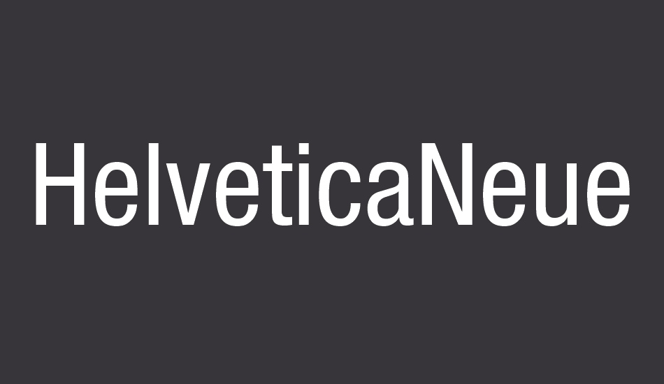 HelveticaNeue Condensed font big