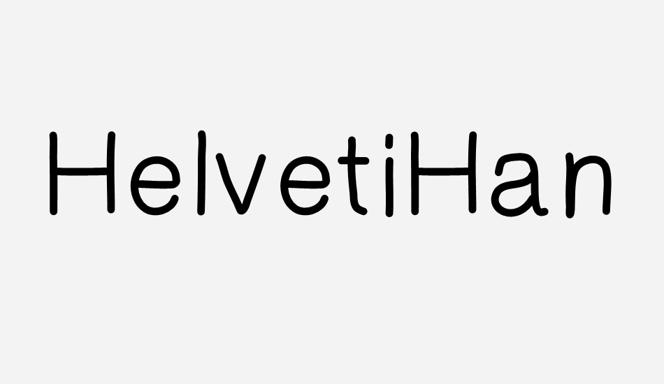 HelvetiHand font big