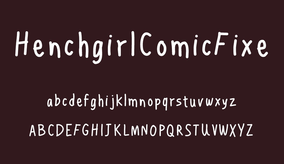 HenchgirlComicFixed font