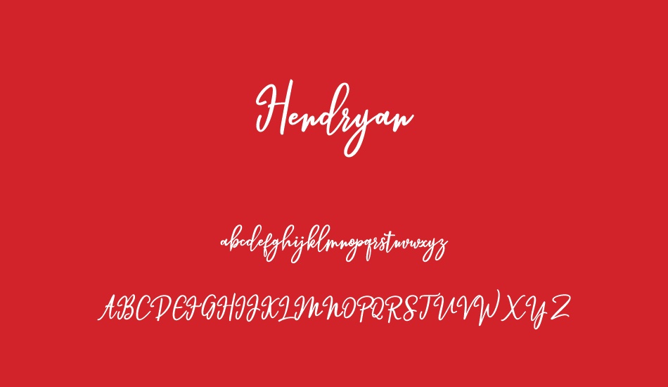 Hendryan font