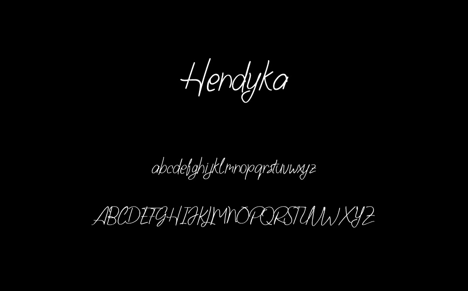 Hendyka font