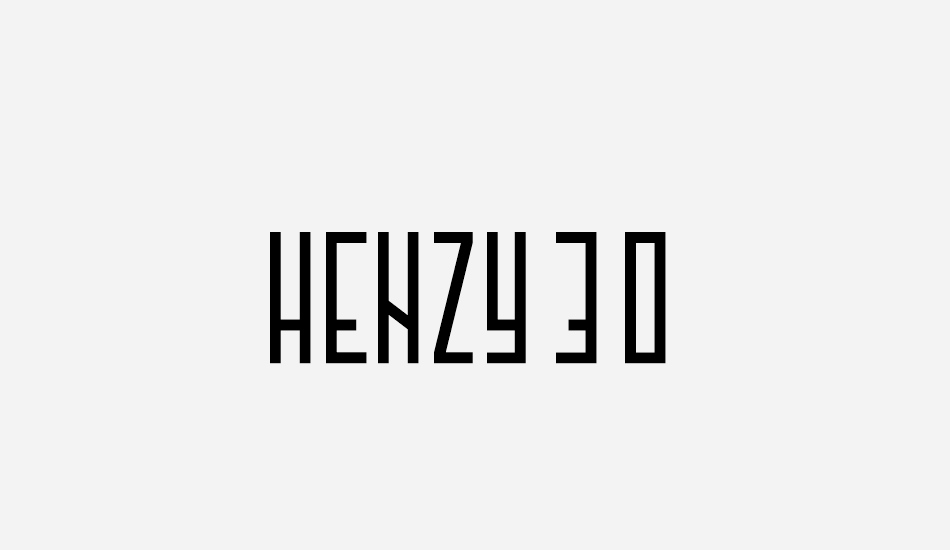 Henzy30 font big