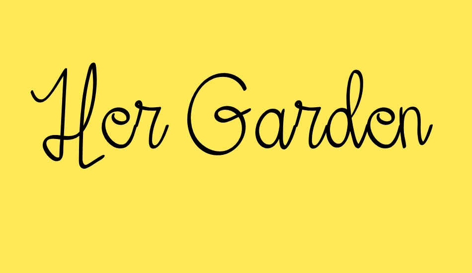 Her Garden Regular font big