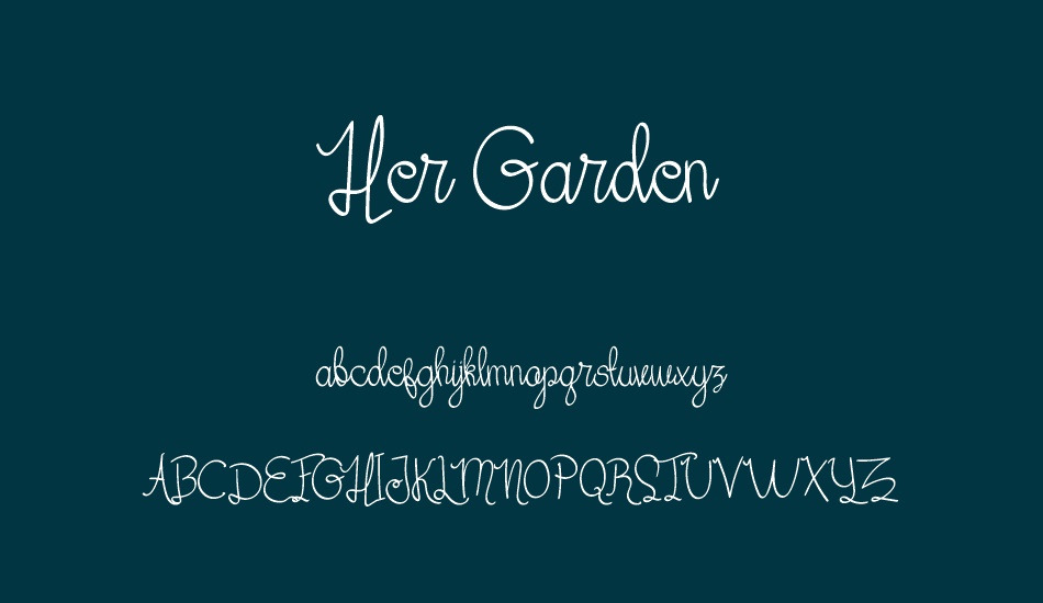 Her Garden Regular font