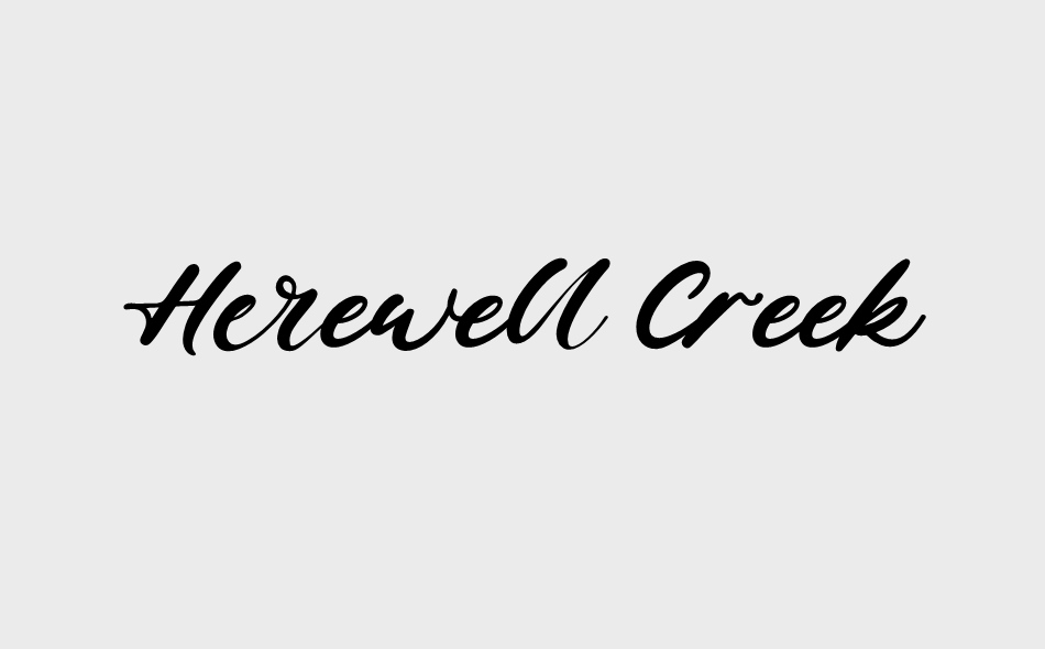 Herewell Creek font big