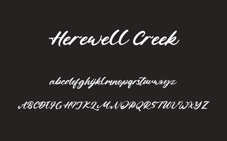 Herewell Creek font
