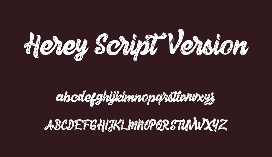 Herey Script Free Version font