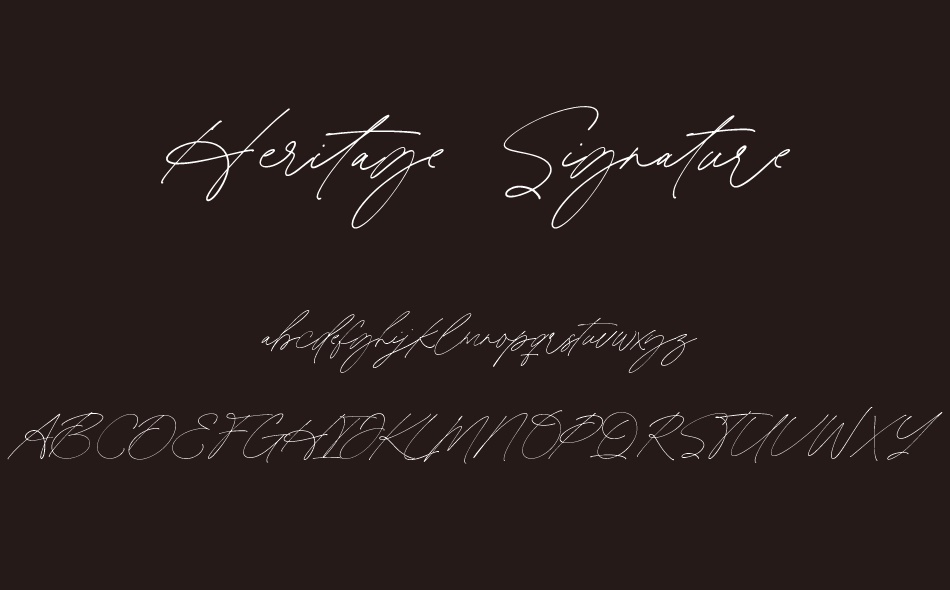 Heritage Signature font