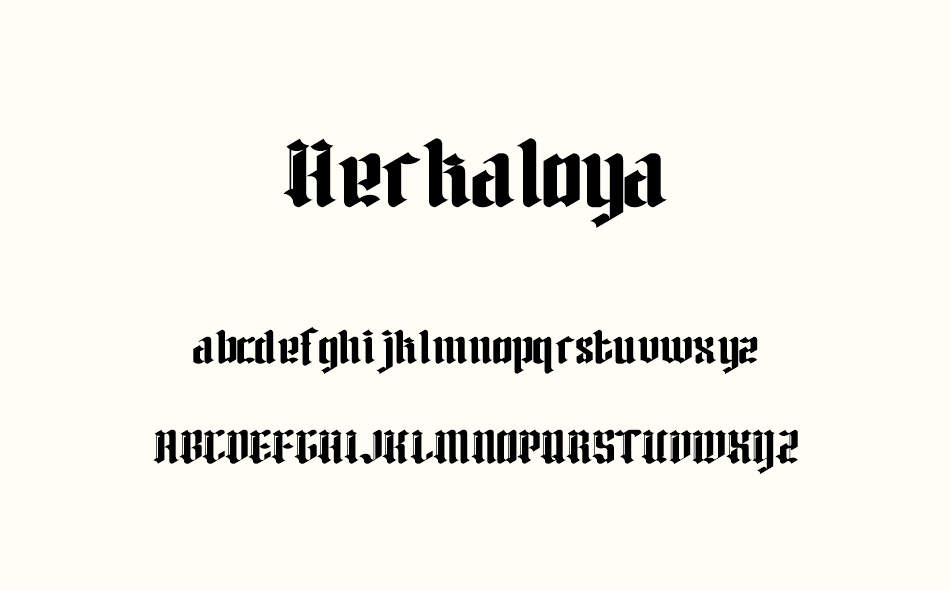 Herkaloya font
