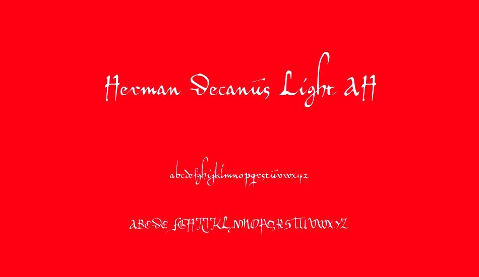 Herman Decanus Light AH font