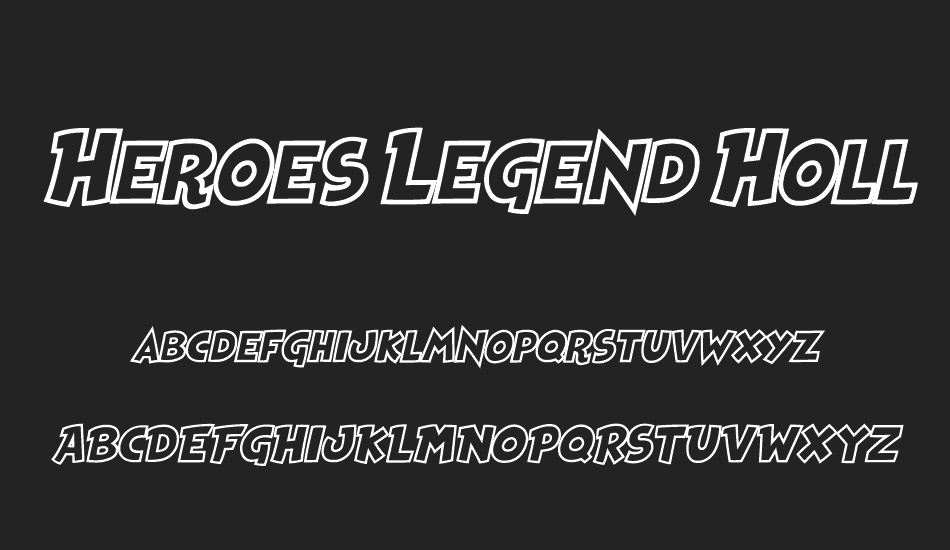 Heroes Legend Hollow font