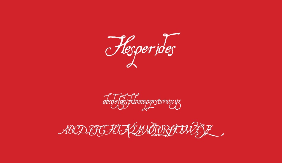 Hesperides Demo font