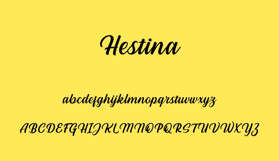 Hestina font