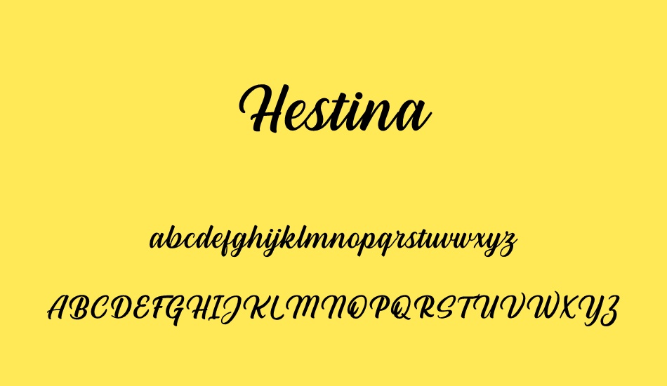 Hestina font