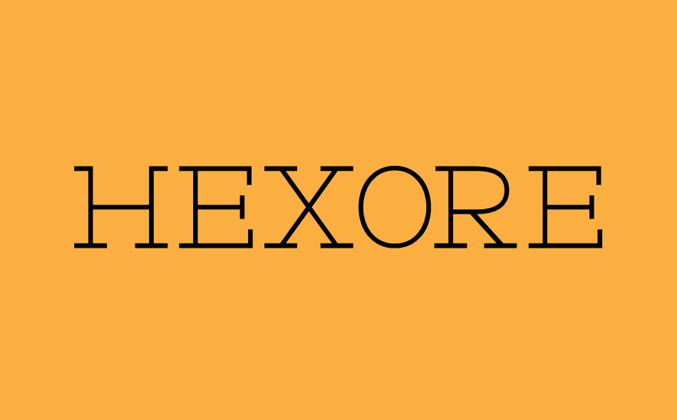 Hexore font big