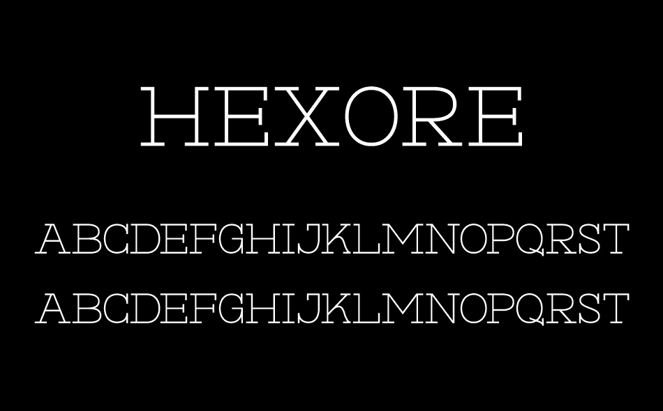 Hexore font