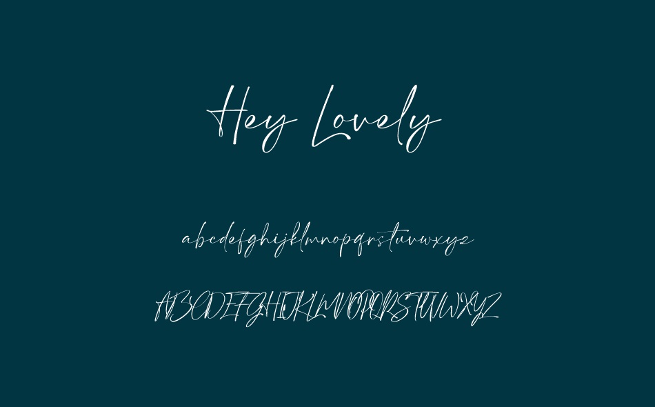 Hey Lovely font