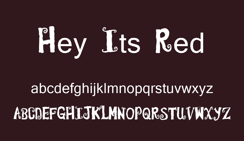Hey Its Red font