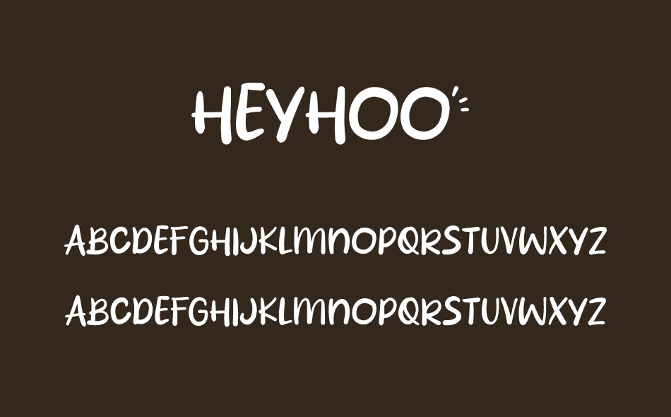 Heyhoo font