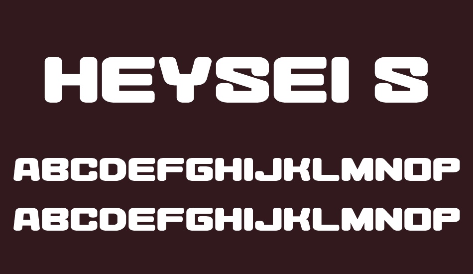 Heysei Synthesizer font