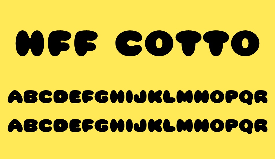 HFF Cotton Balls font