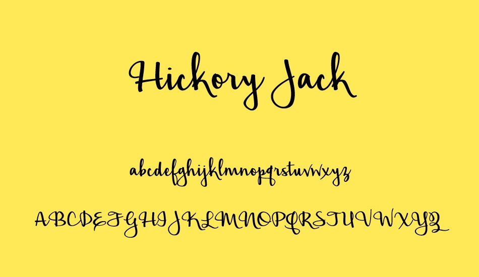 Hickory Jack font