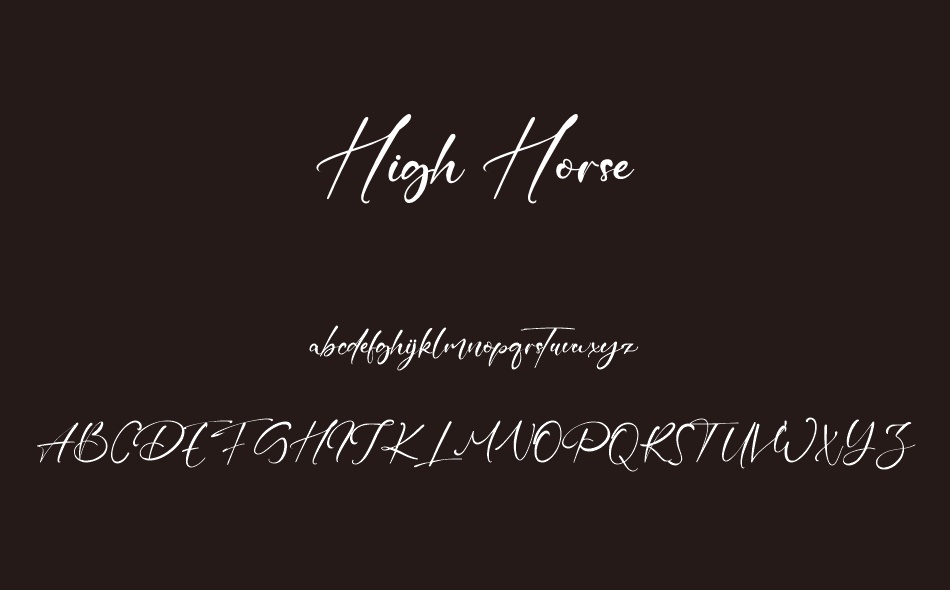 High Horse font