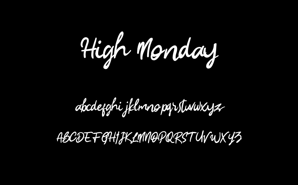High Monday font