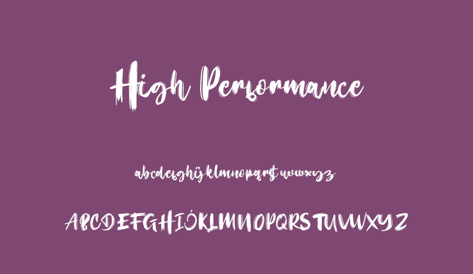 high-performance-demo font