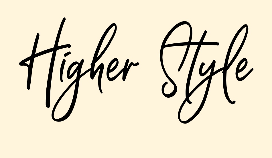 Higher Style font big