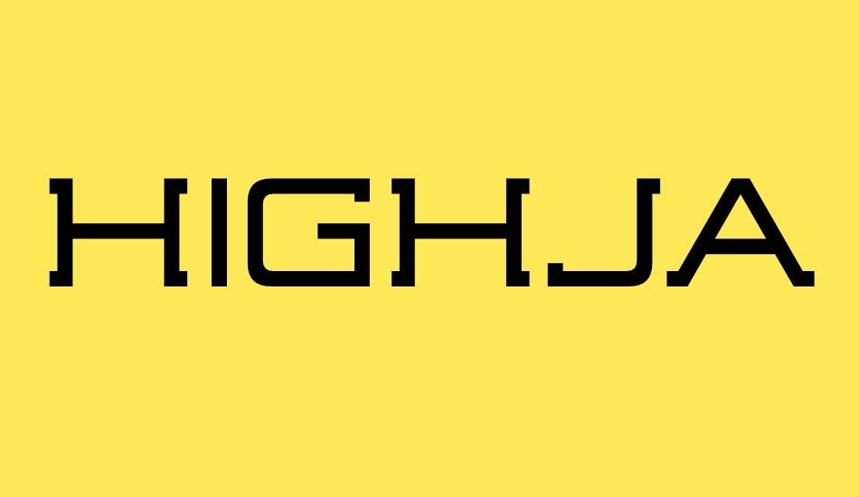 Highjack font big