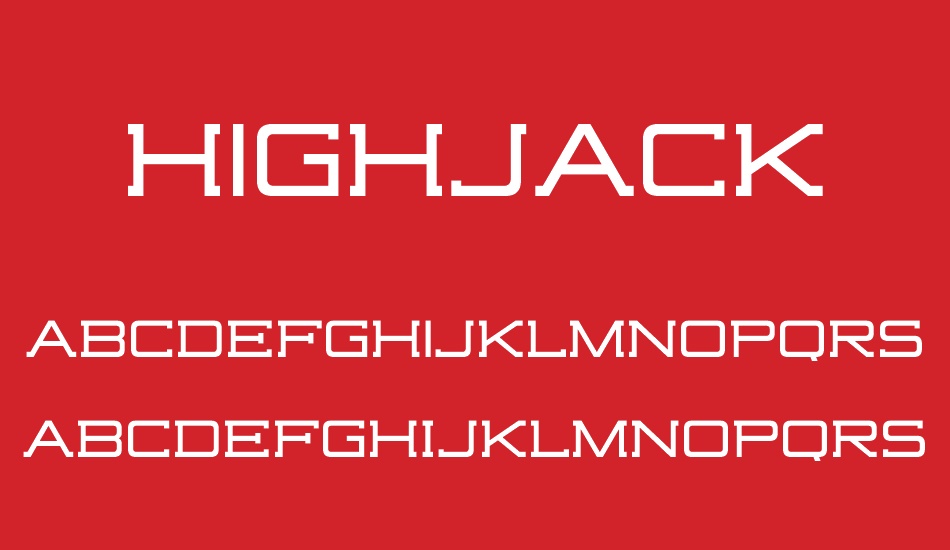 Highjack font