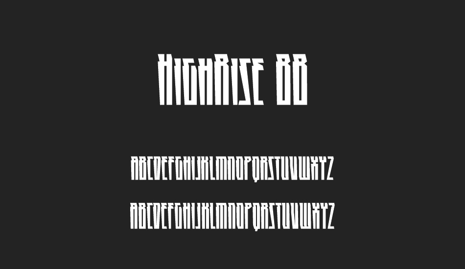 HighRise BB font