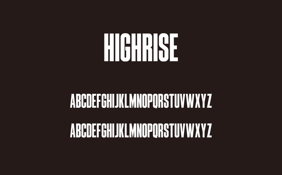 Highrise font