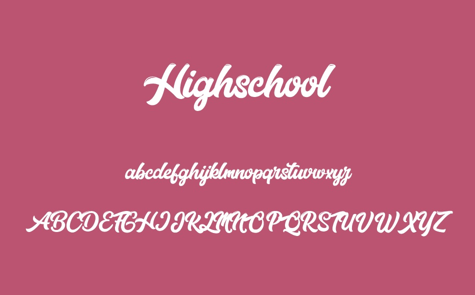 Highschool font
