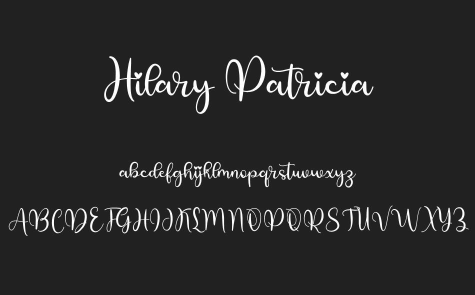 Hilary Patricia font